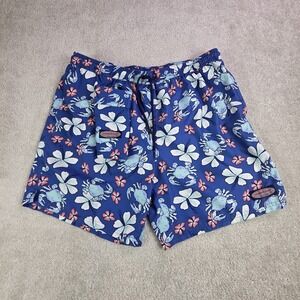 Vineyard Vines Mesh Lined Swim Trunks Mens XL‎ Blue Tropical Beach Pool